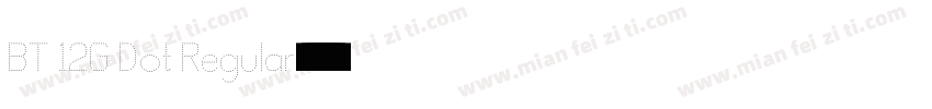 BT 12G Dot Regular字体转换